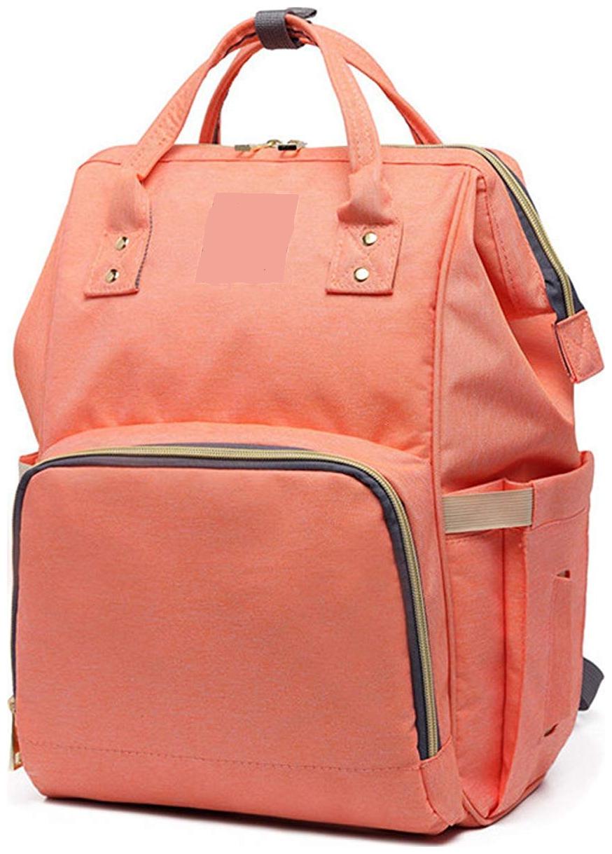 

4square Stylish Waterproof Multifunctional Babies Diaper Bag for Mothers for Travel Nappy Tote Backpack Large Size (20 x 18 x 40 cms) (Peach)