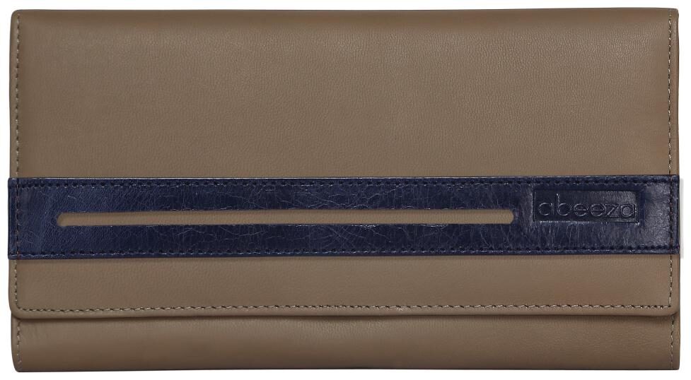 

ABEEZA Women Grey Leather Clutch