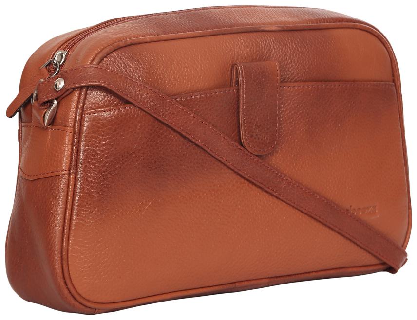 

Abeeza No Tolerance Genuine Leather Handbag for Women ABH06T Tan