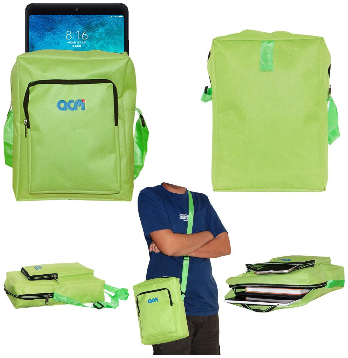 

ACM Green Canvas Messenger bag