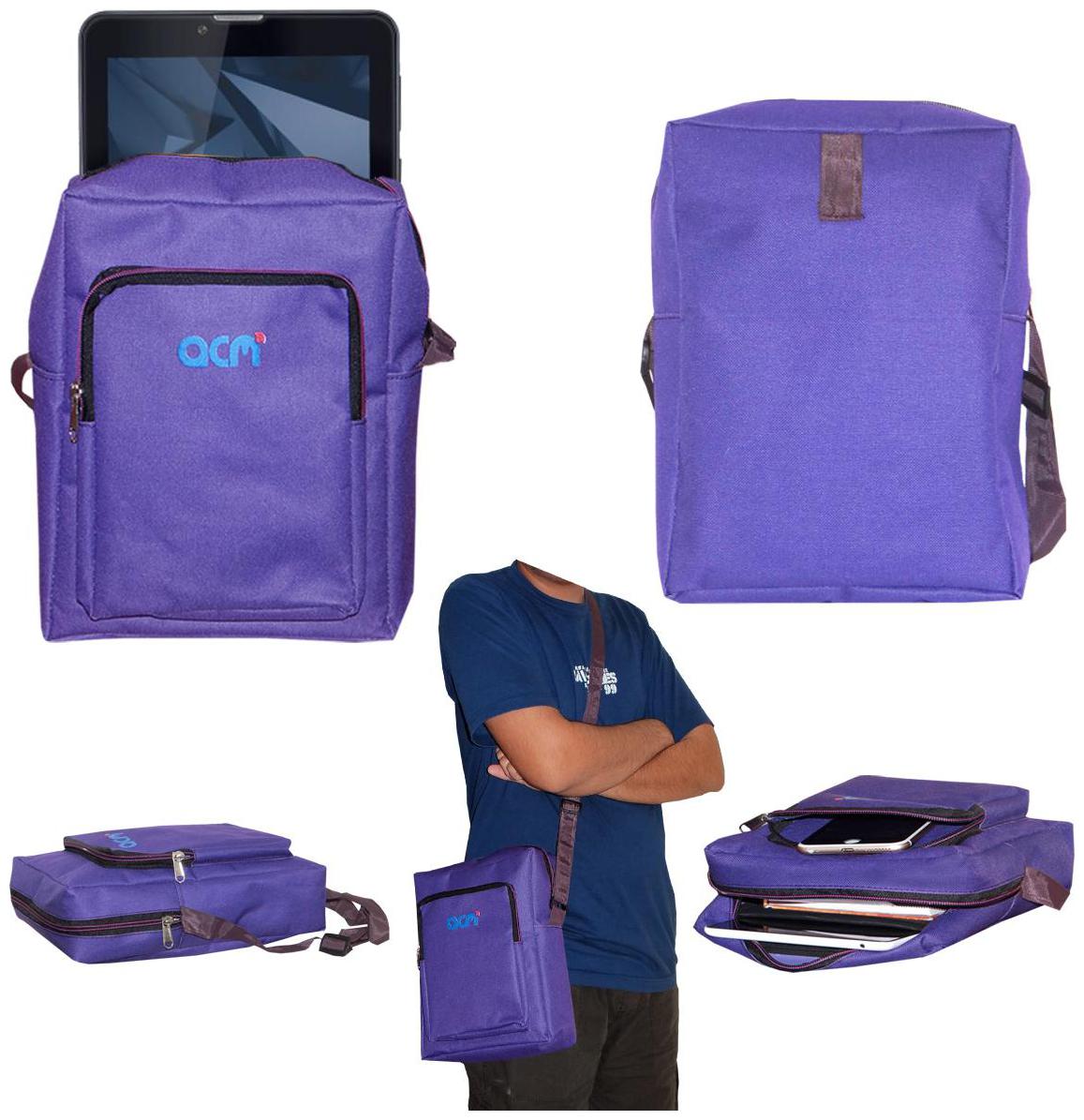 

ACM Maroon Canvas Messenger bag