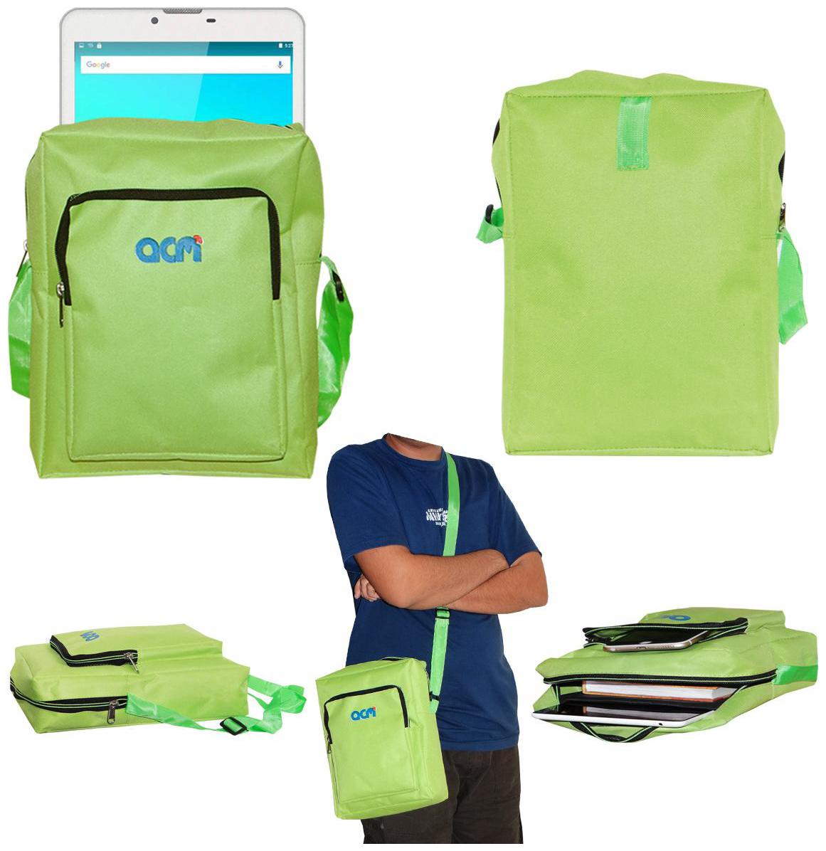 

ACM Green Canvas Messenger bag