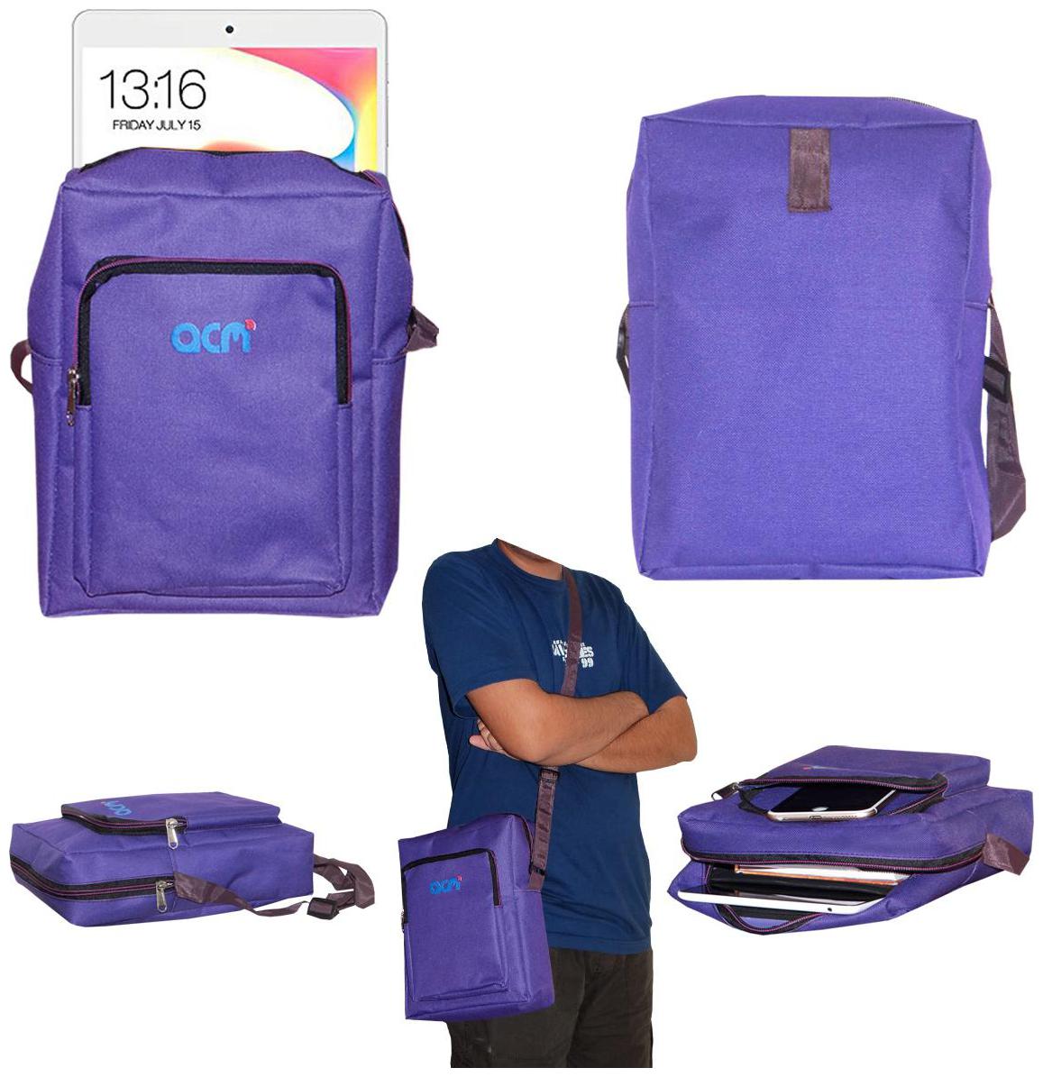 

ACM Maroon Canvas Messenger bag