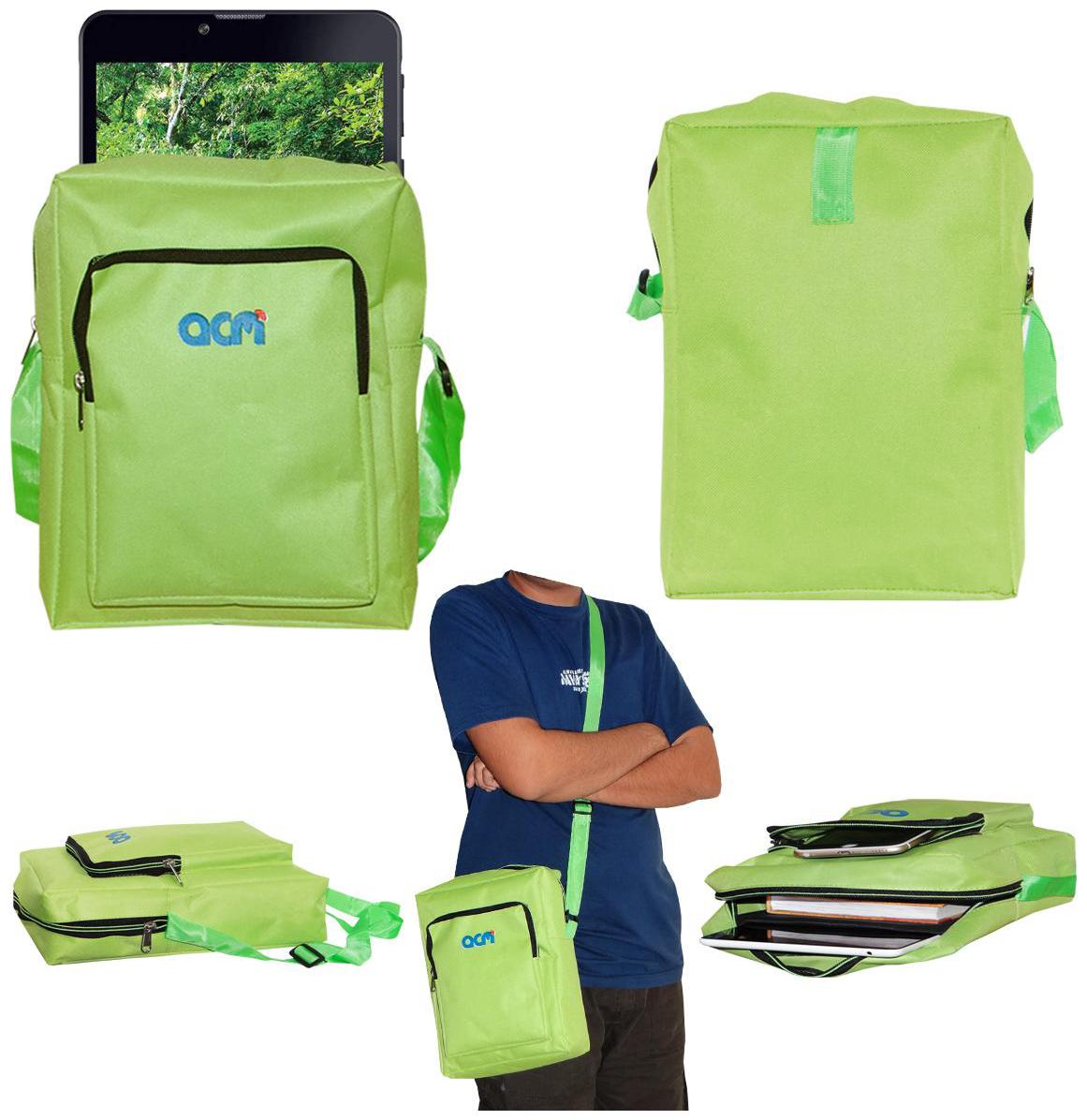 

ACM Green Canvas Messenger bag
