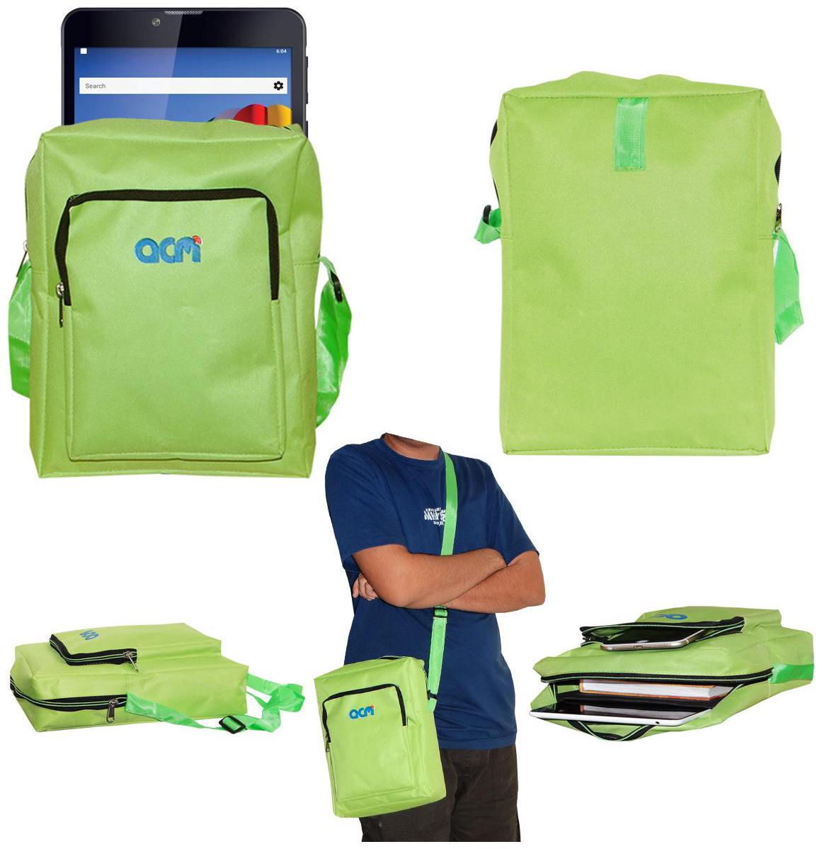 

ACM Green Canvas Messenger bag