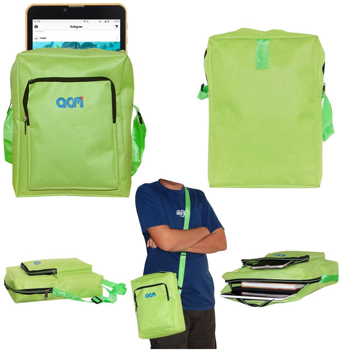 

ACM Green Canvas Messenger bag