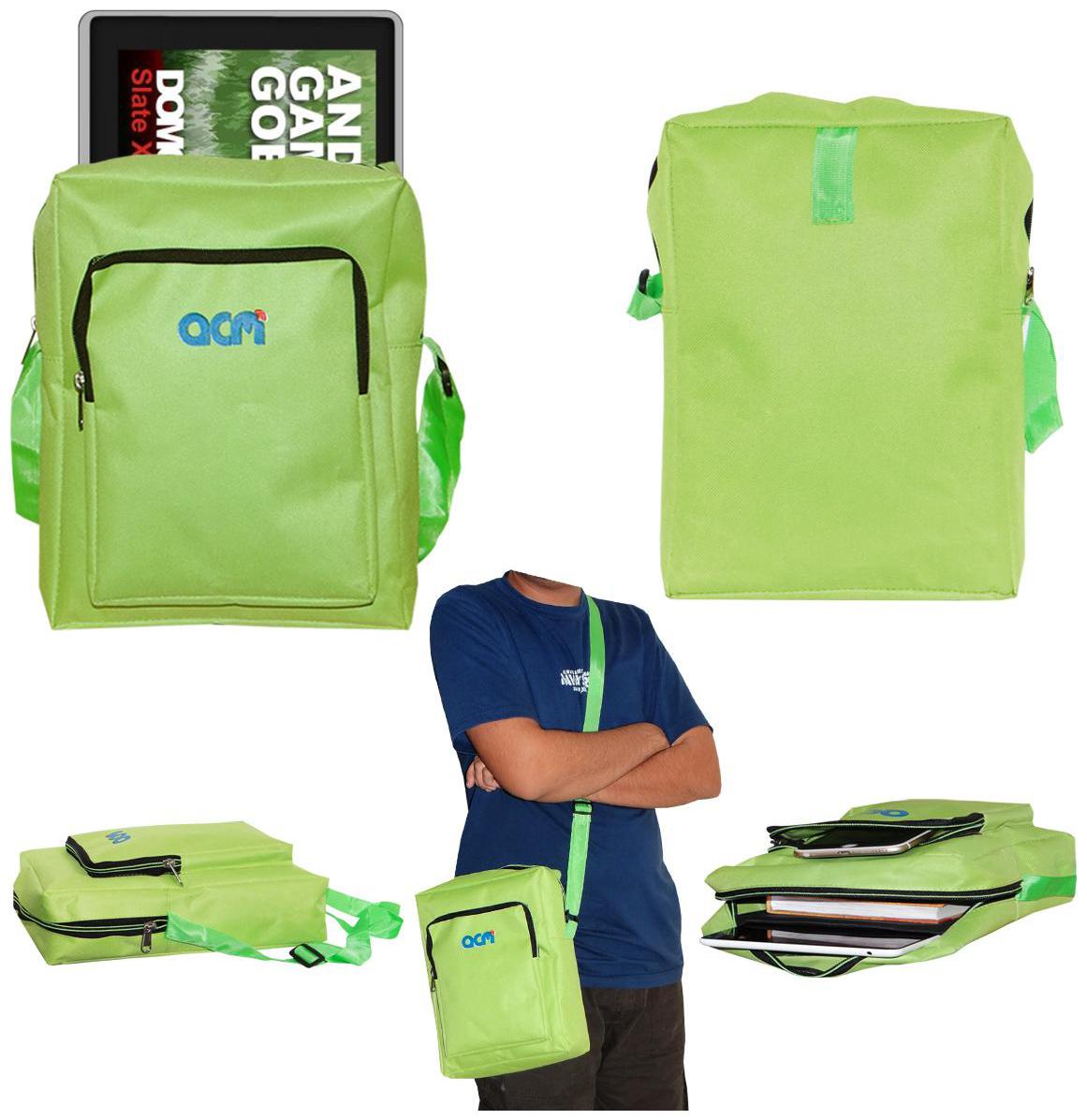 

ACM Green Canvas Messenger bag