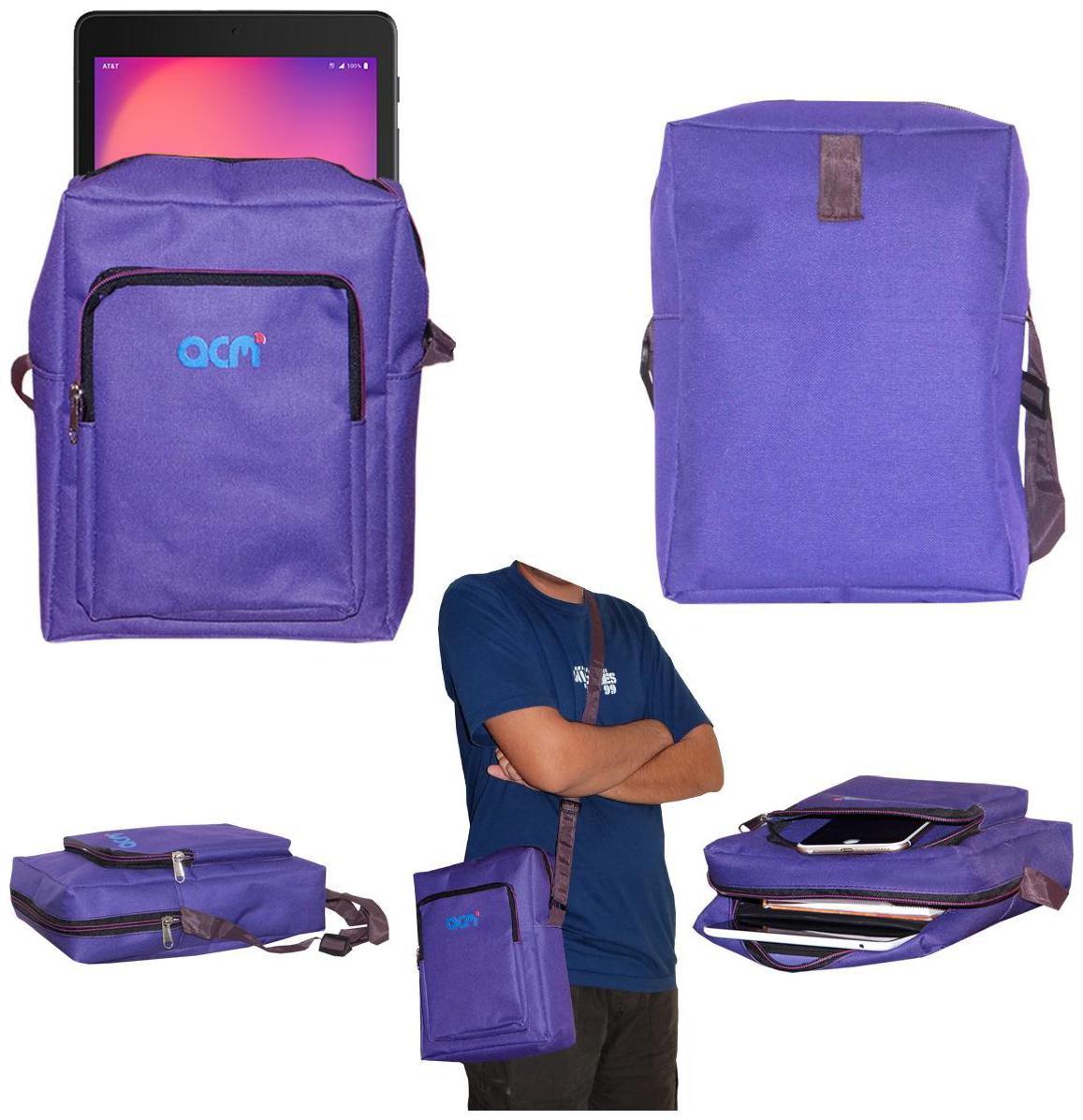 

ACM Maroon Canvas Messenger bag