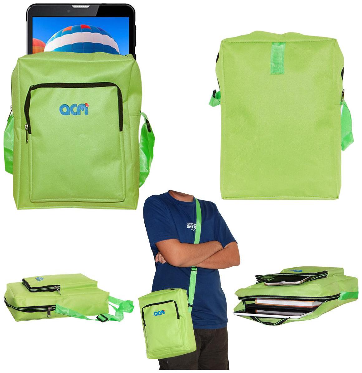 

ACM Green Canvas Messenger bag