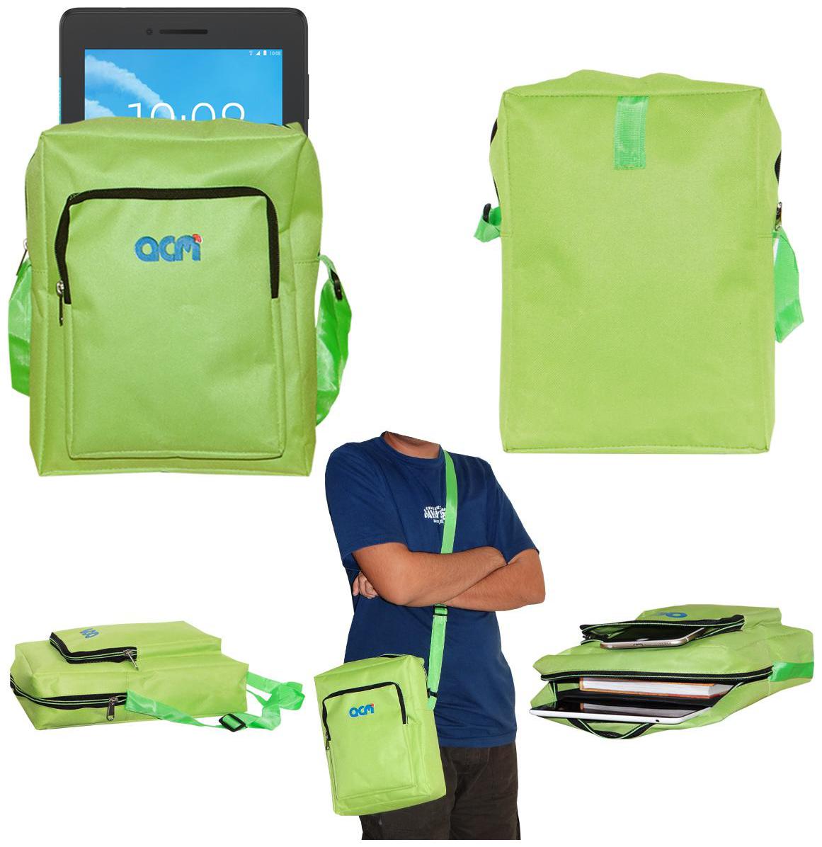 

ACM Green Canvas Messenger bag