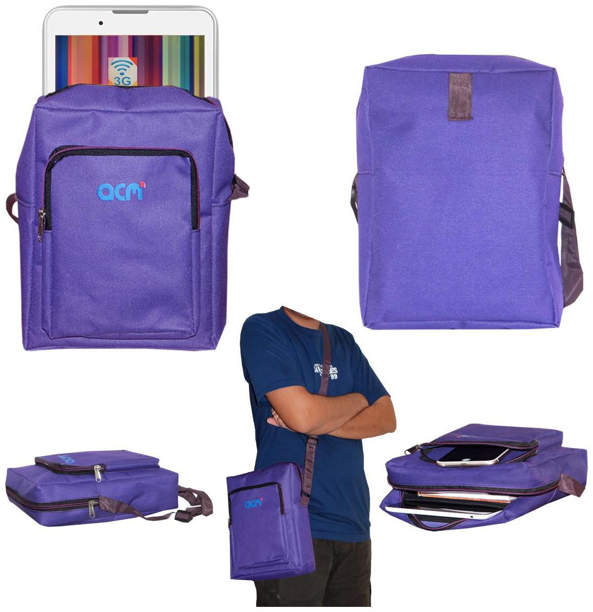 

ACM Maroon Canvas Messenger bag