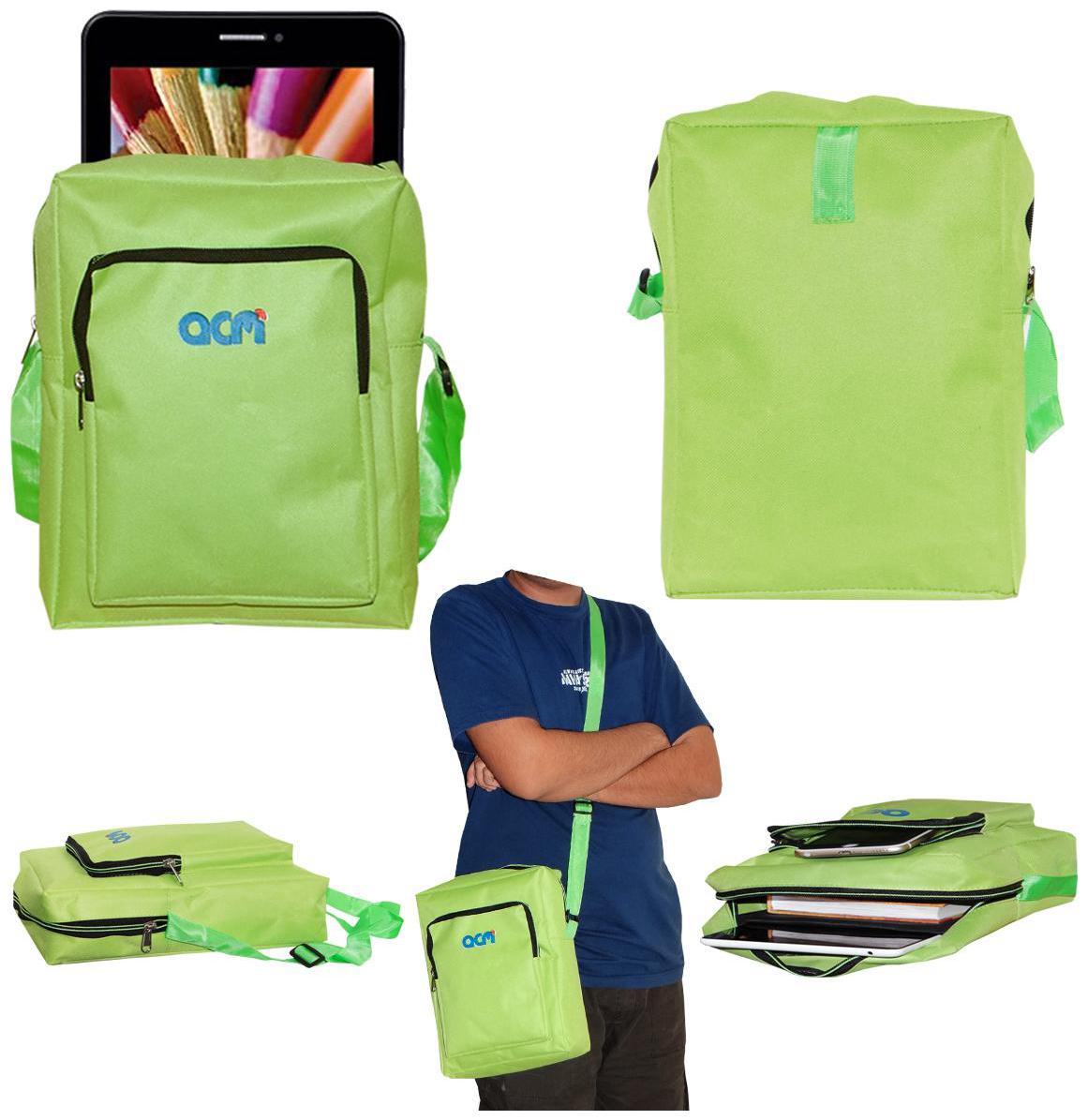 

ACM Green Canvas Messenger bag