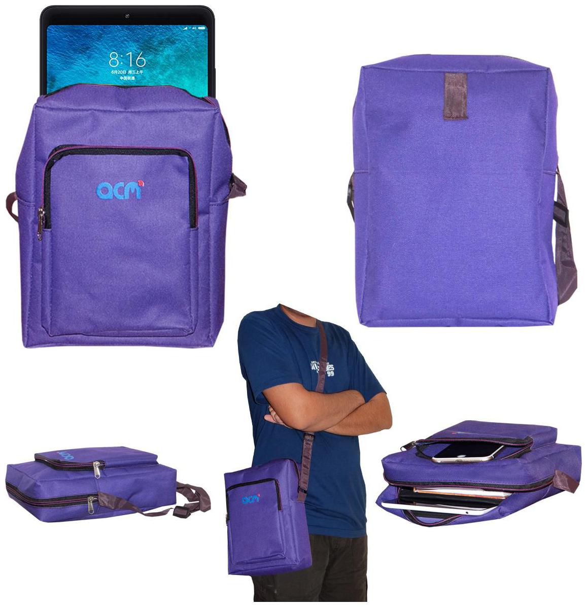 

ACM Maroon Canvas Messenger bag
