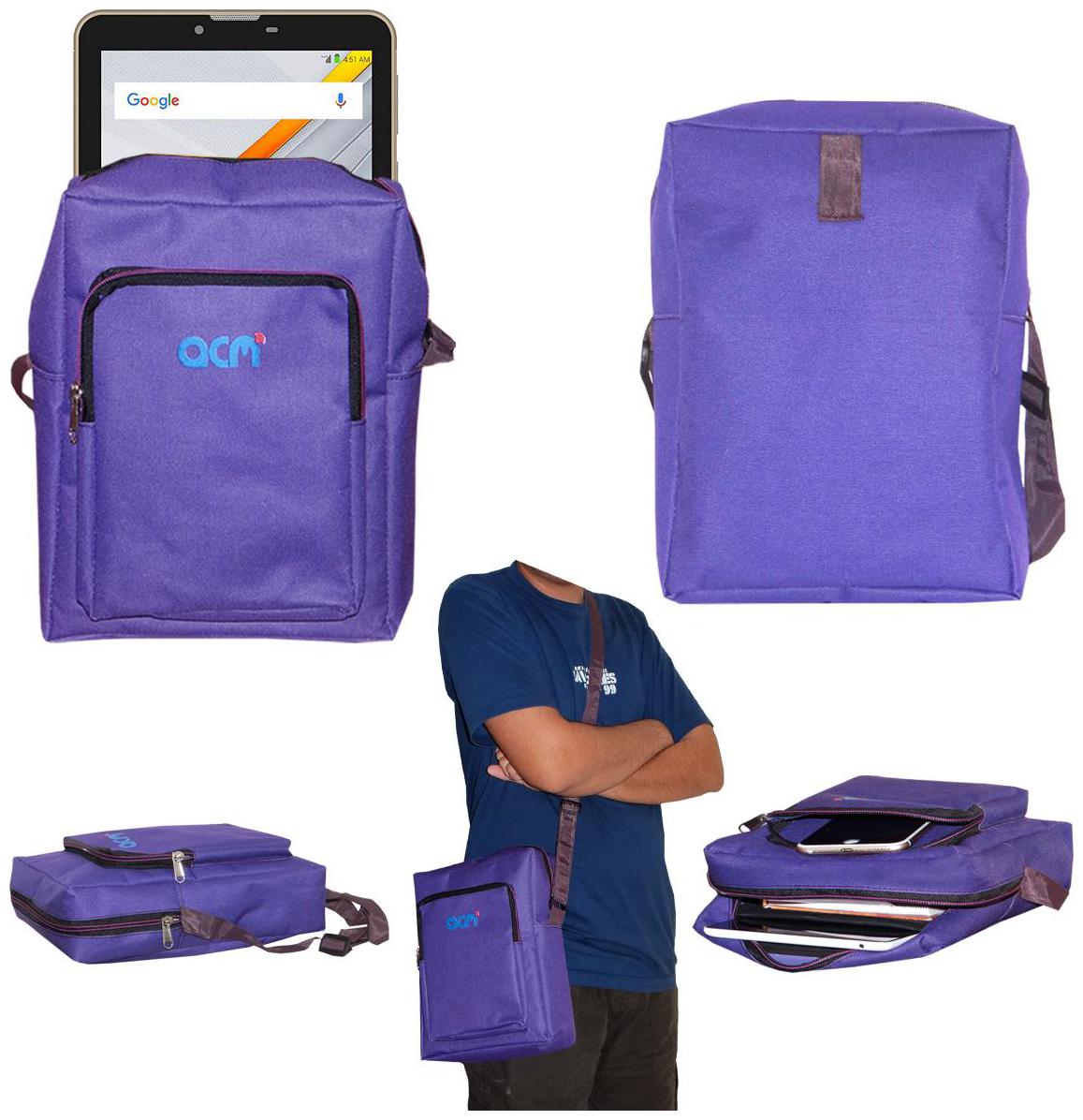 

ACM Maroon Canvas Messenger bag