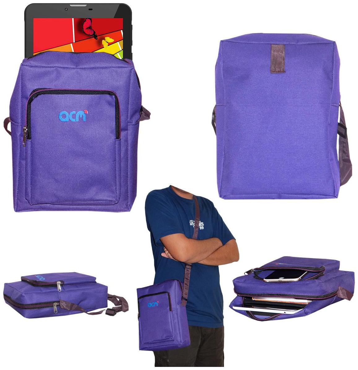 

ACM Maroon Canvas Messenger bag