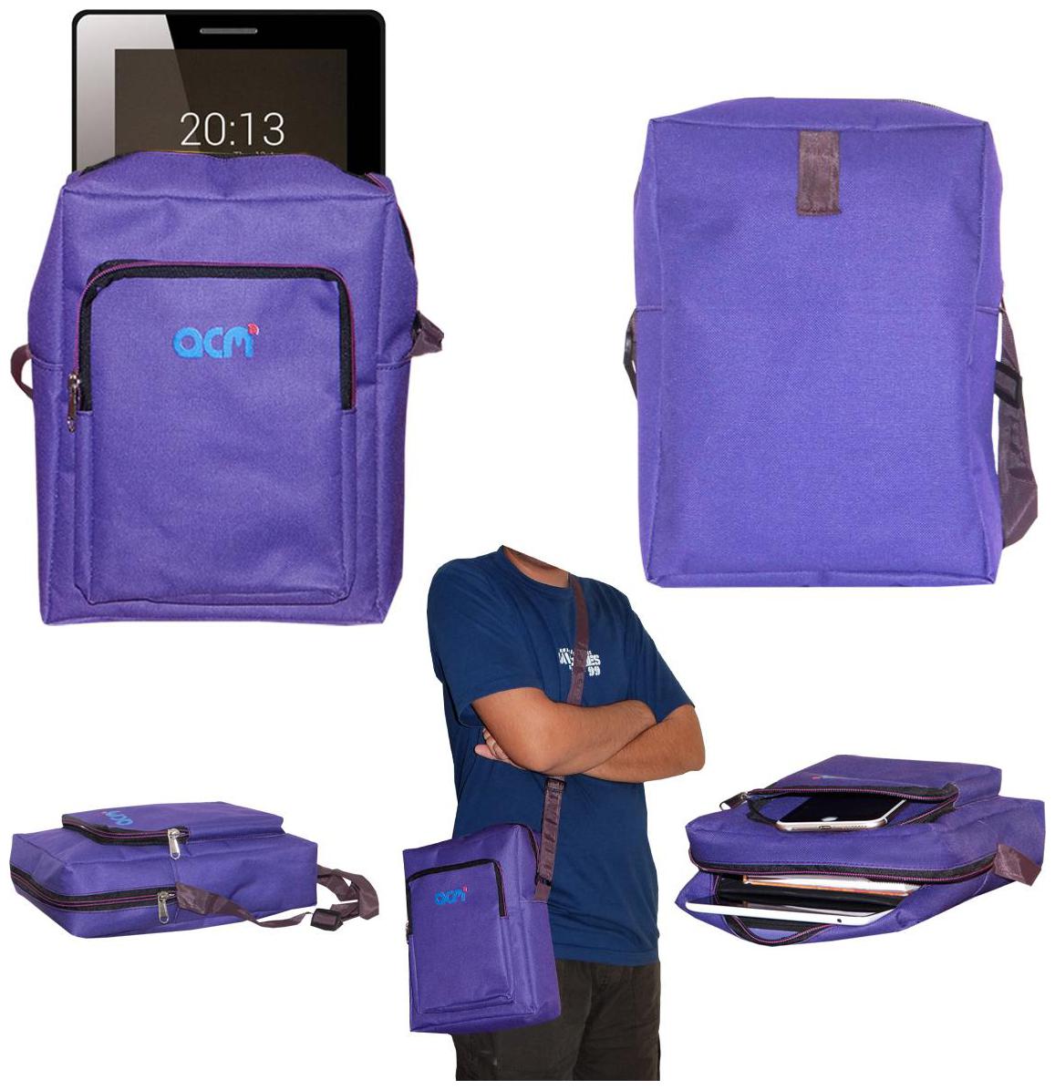 

ACM Maroon Canvas Messenger bag