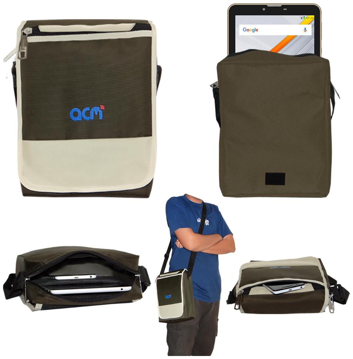 

ACM Green Canvas Messenger bag