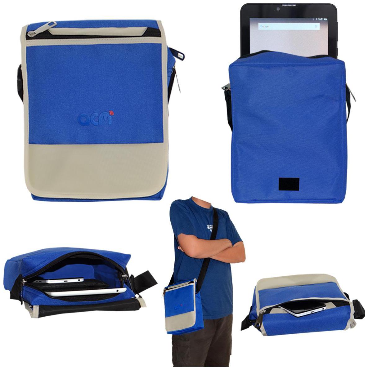 

ACM Blue Canvas Messenger bag