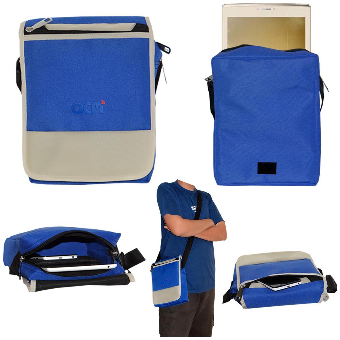 

ACM Blue Canvas Messenger bag