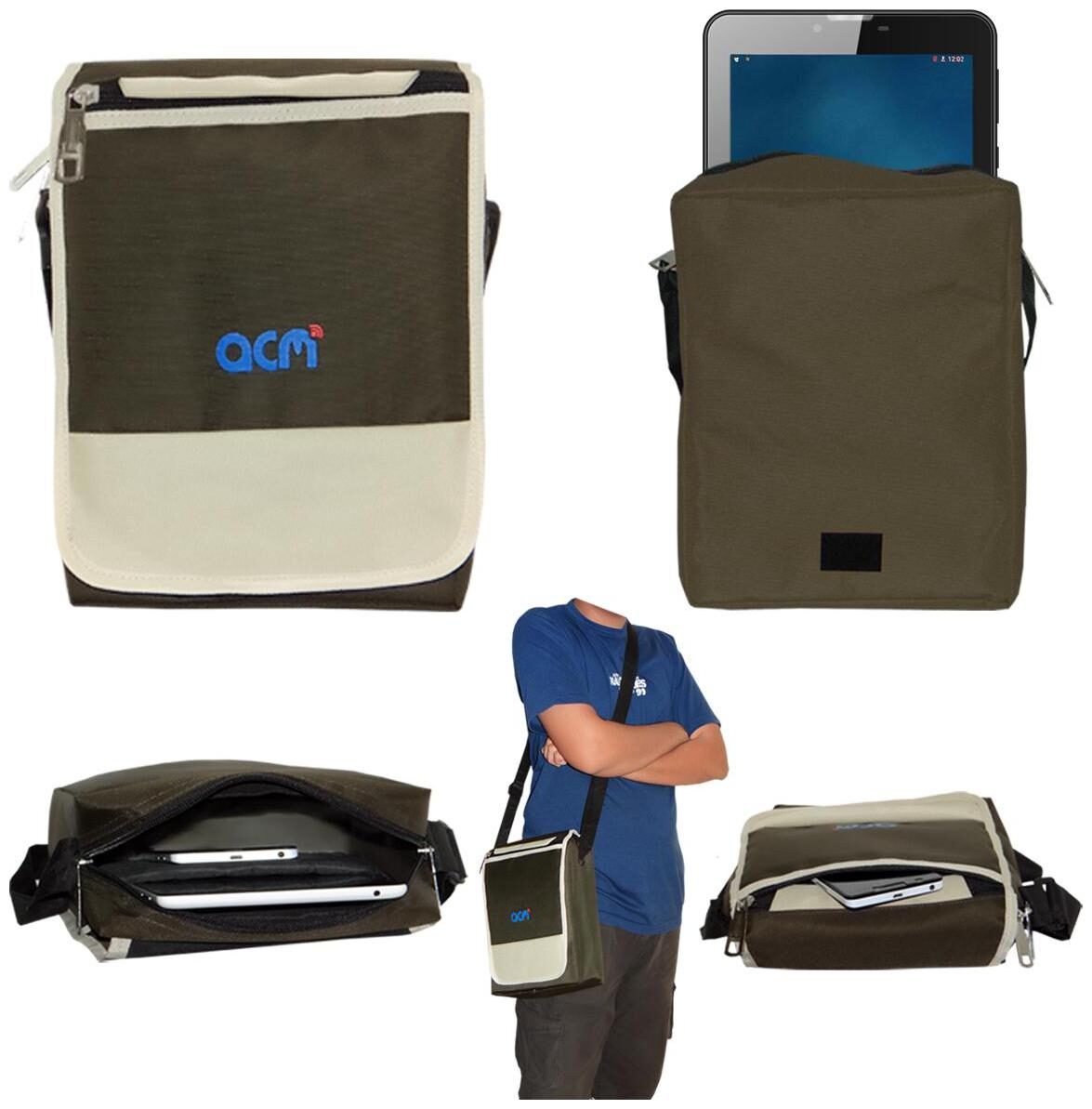 

ACM Green Canvas Messenger bag