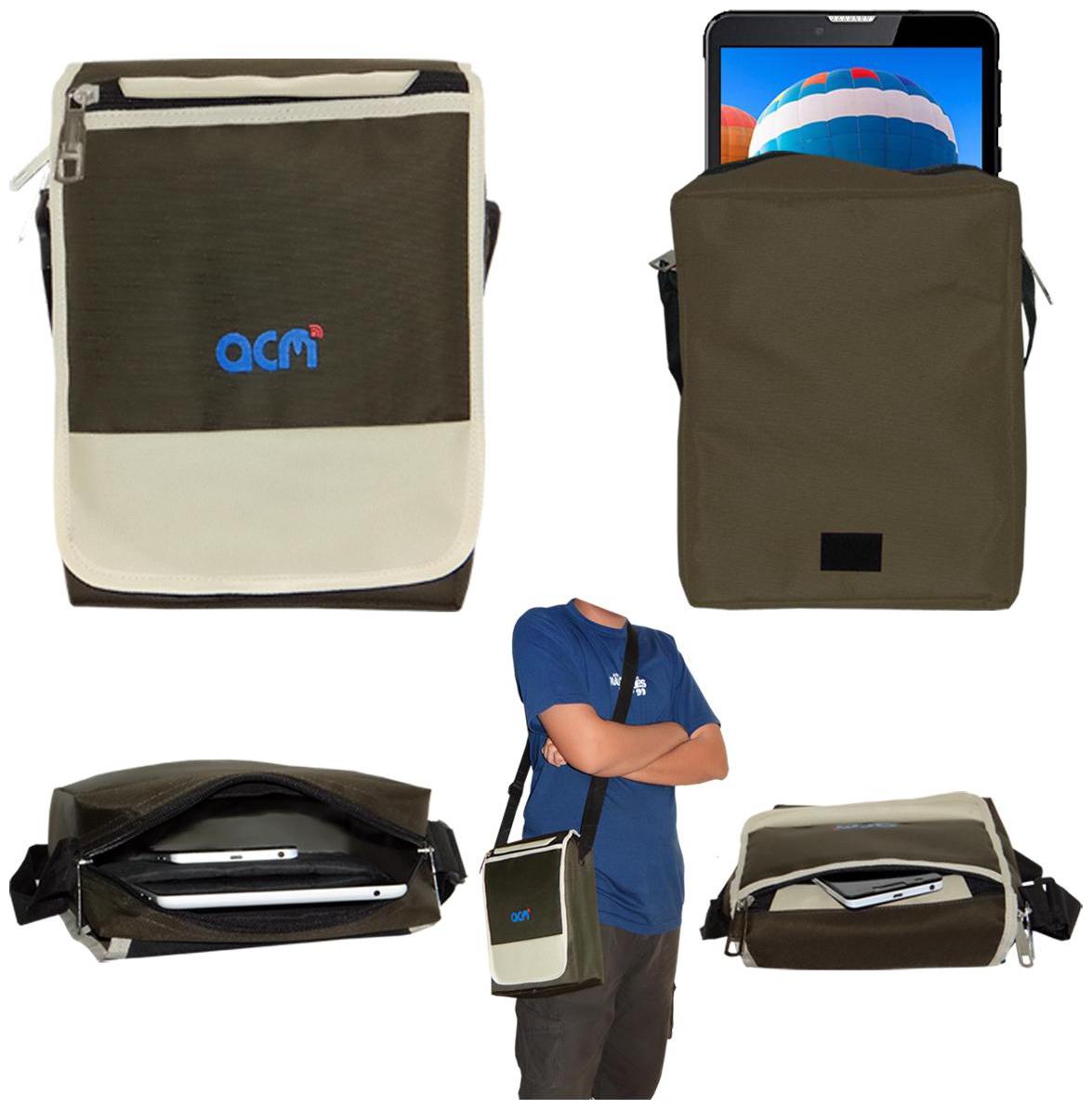 

ACM Green Canvas Messenger bag