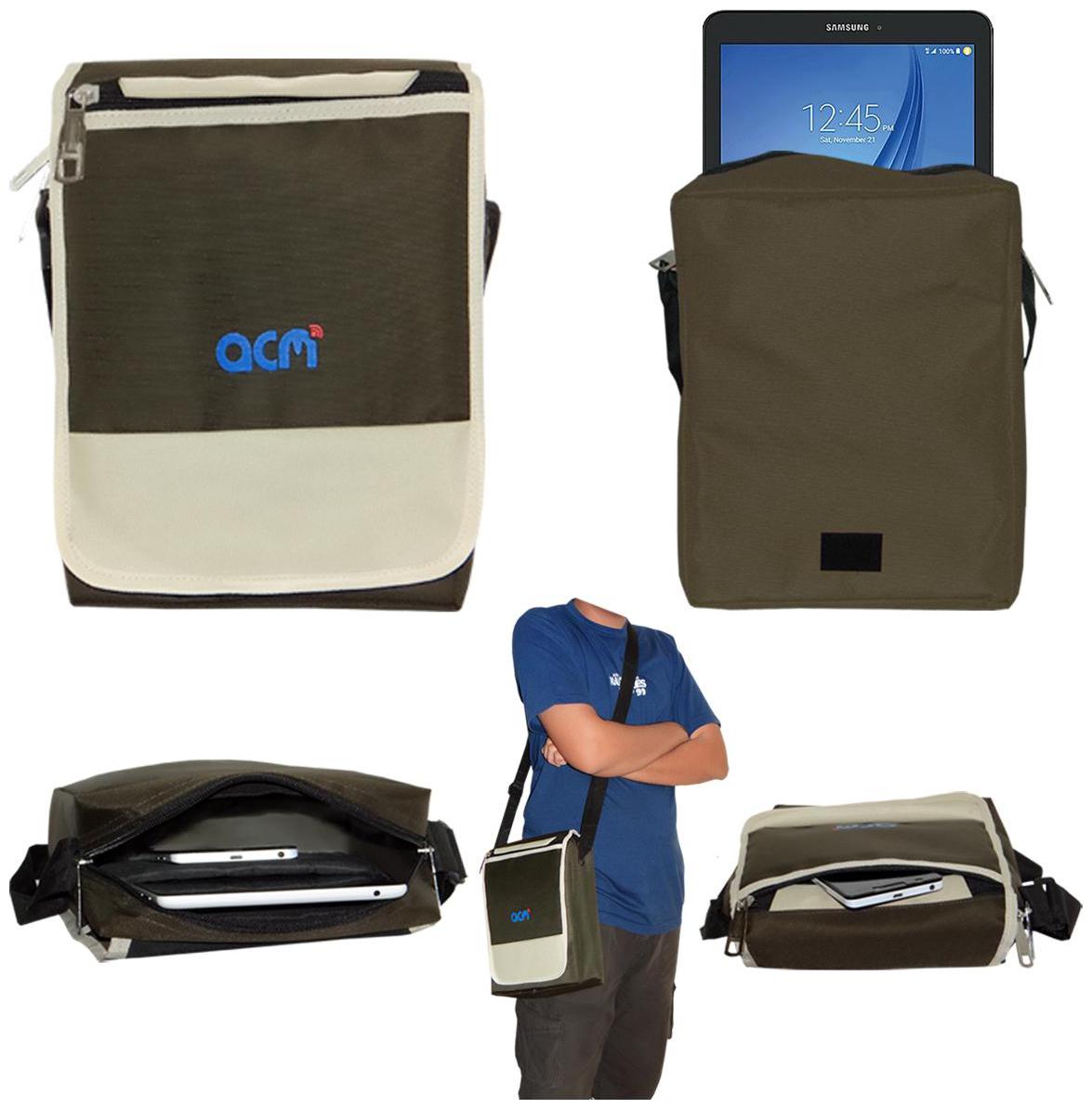

ACM Green Canvas Messenger bag