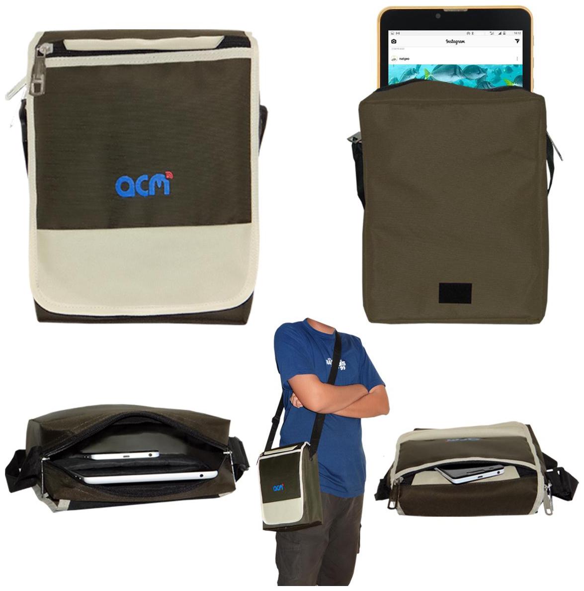 

ACM Green Canvas Messenger bag