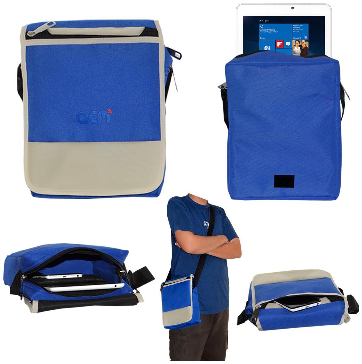 

ACM Blue Canvas Messenger bag