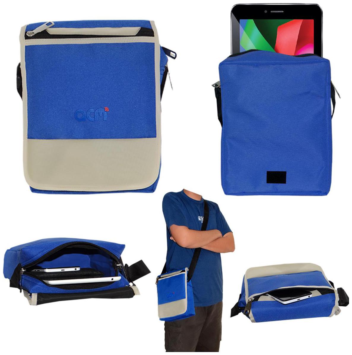 

ACM Blue Canvas Messenger bag