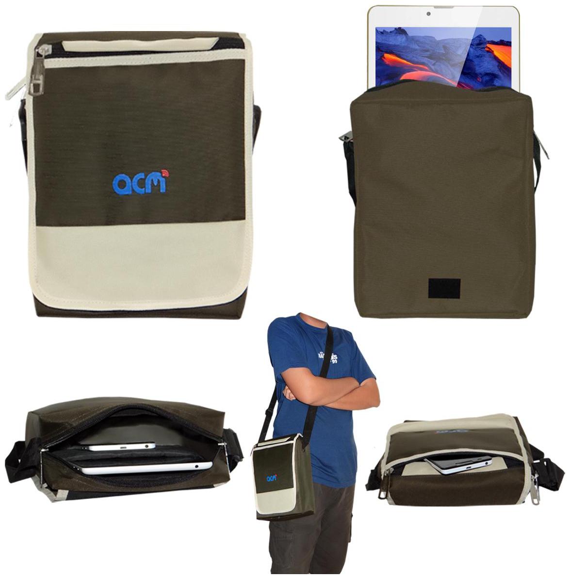 

ACM Green Canvas Messenger bag