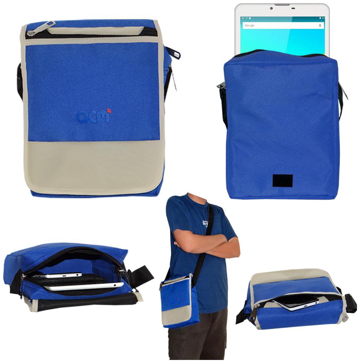 

ACM Blue Canvas Messenger bag