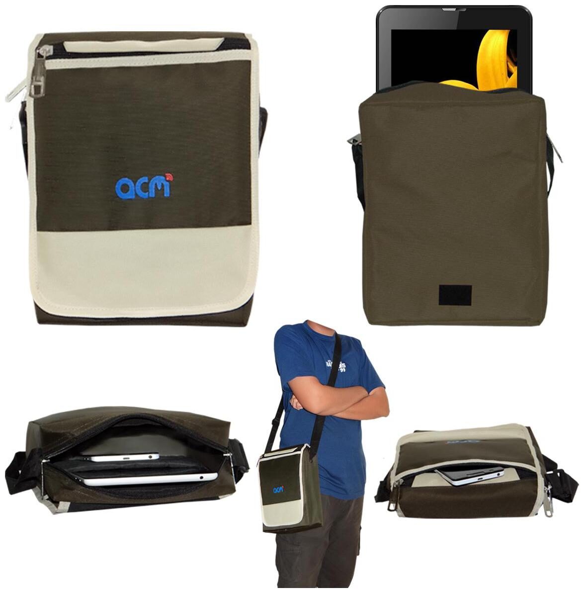 

ACM Green Canvas Messenger bag