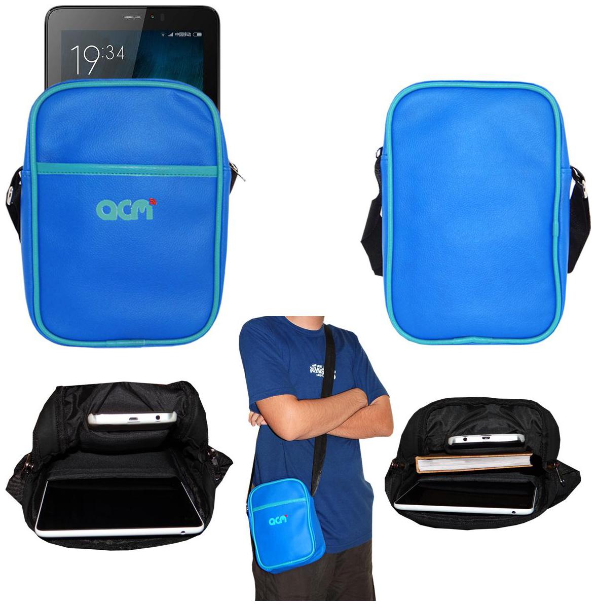 

Acm Premium Soft Padded Shoulder Sling Bag for Micromax Canvas Tab 701 Carrying Case Dark Blue