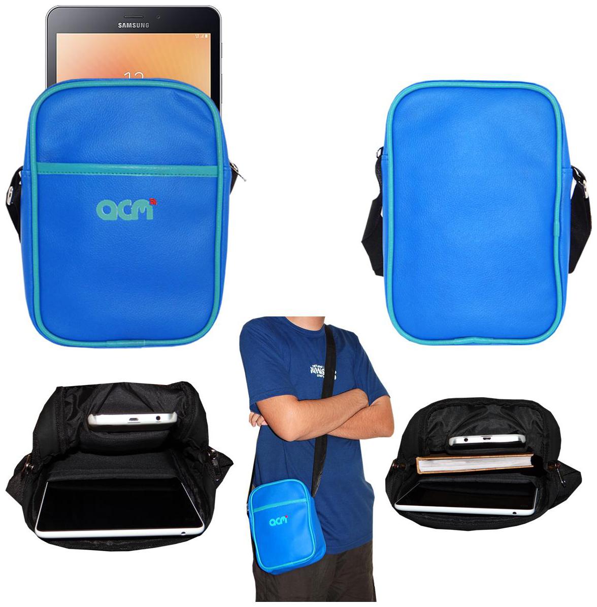 

Acm Premium Soft Padded Shoulder Sling Bag for Samsung Galaxy Tab A2 8 Carrying Case Dark Blue