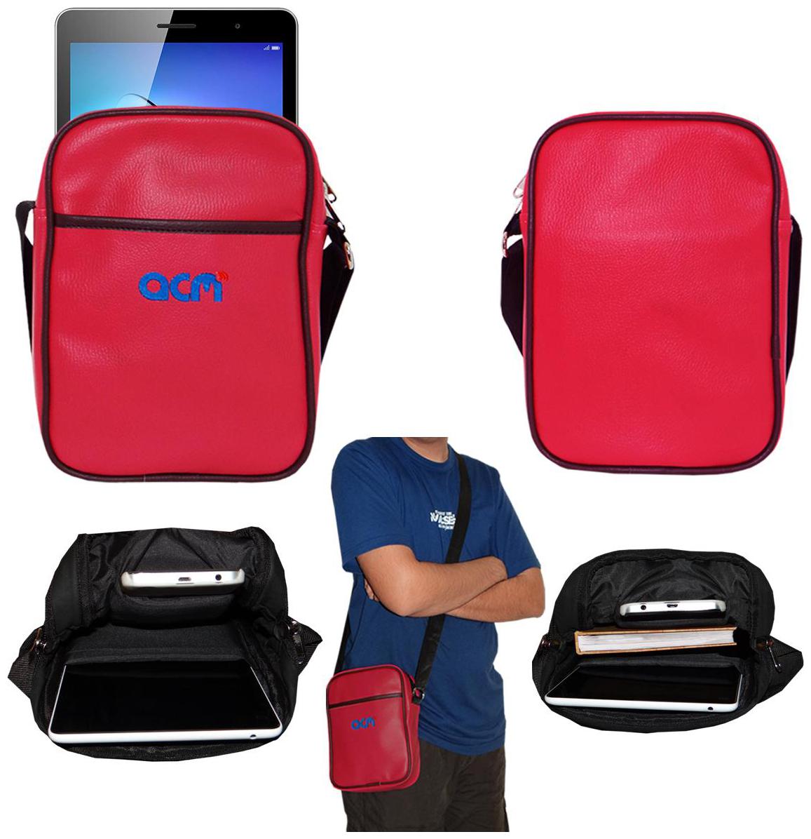 

Acm Premium Soft Padded Shoulder Sling Bag for Honor Mediapad T3 8inch Carrying Case Dark Pink