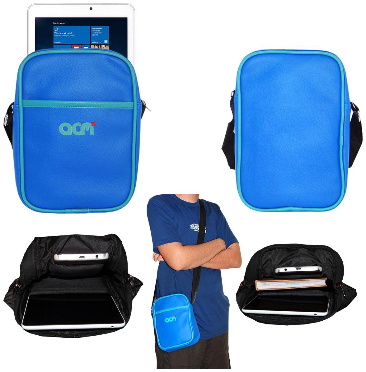

Acm Premium Soft Padded Shoulder Sling Bag for Acer Iconia Tab 8 W W1-810 Carrying Case Dark Blue