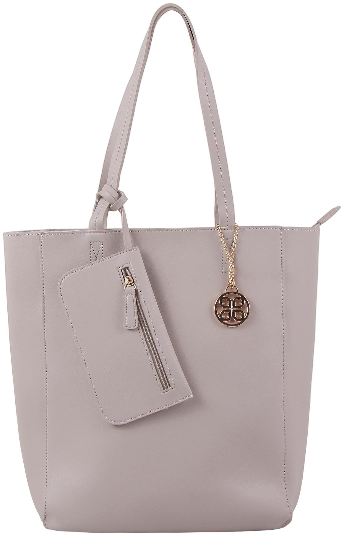 

Addons Women Solid PU - Tote Bag Beige