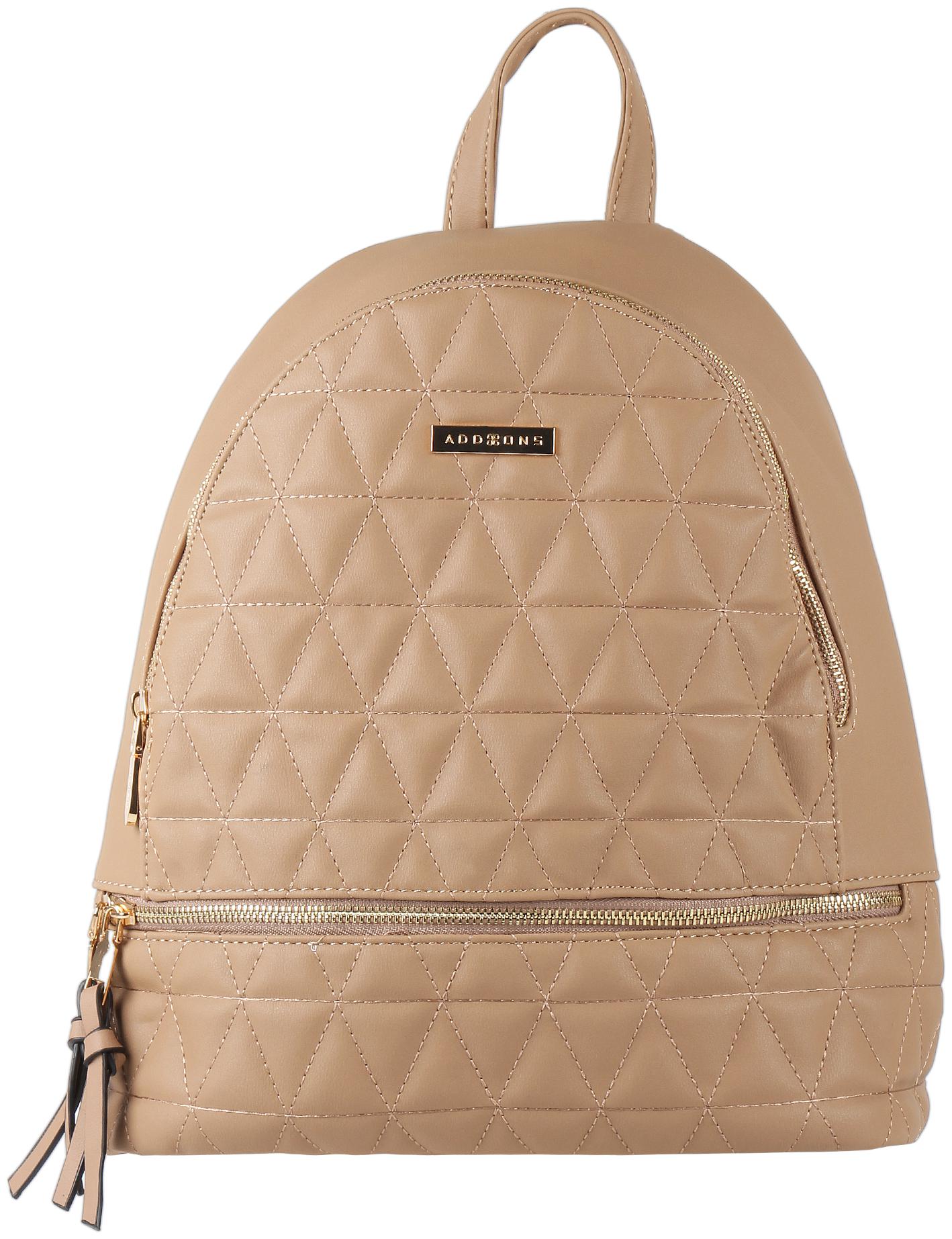 

Addons Beige PU Backpack