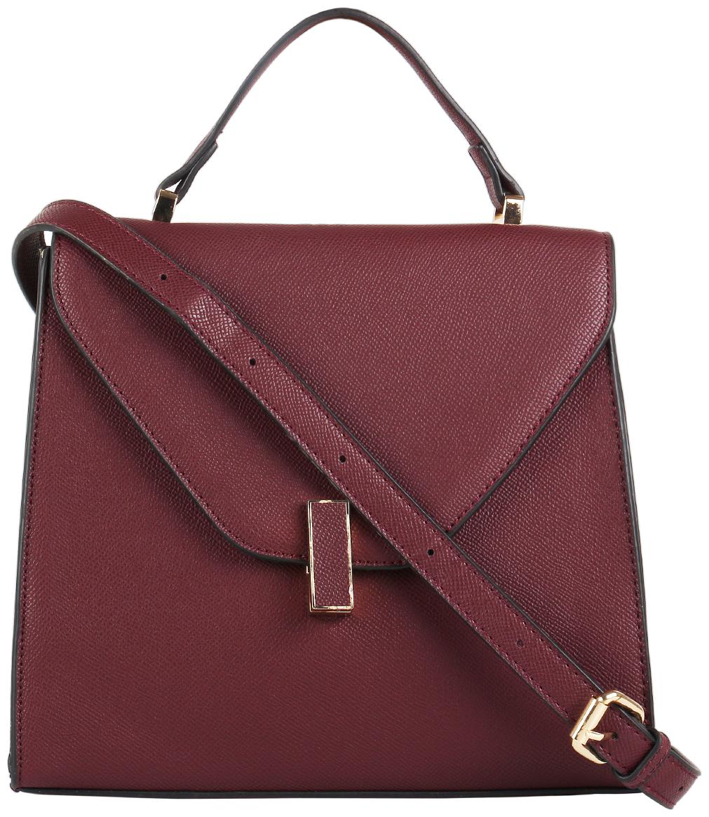 

Addons Maroon PU Satchel - BAG-STCHL-034