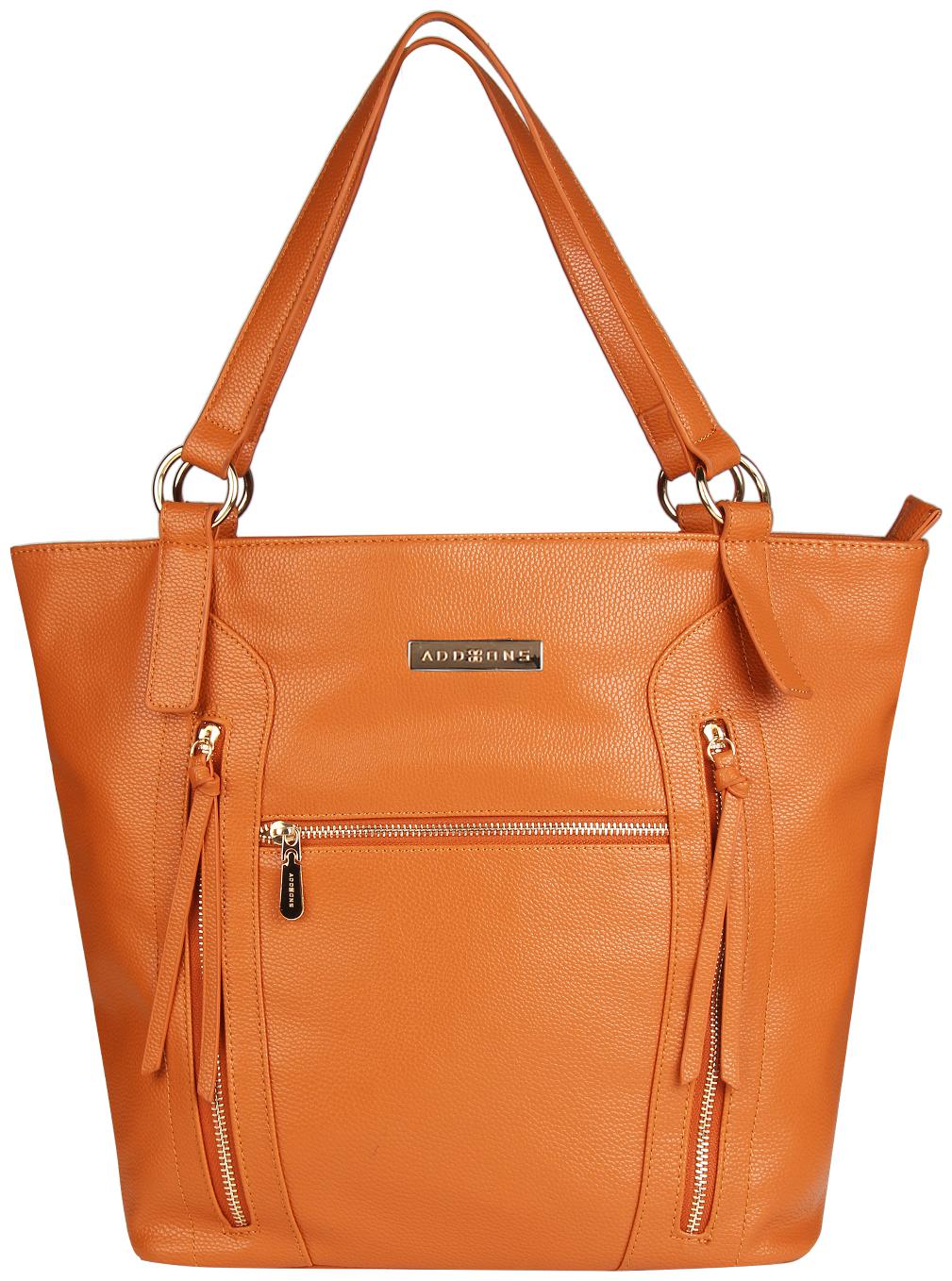 

Addons Women Solid PU - Tote Bag Tan
