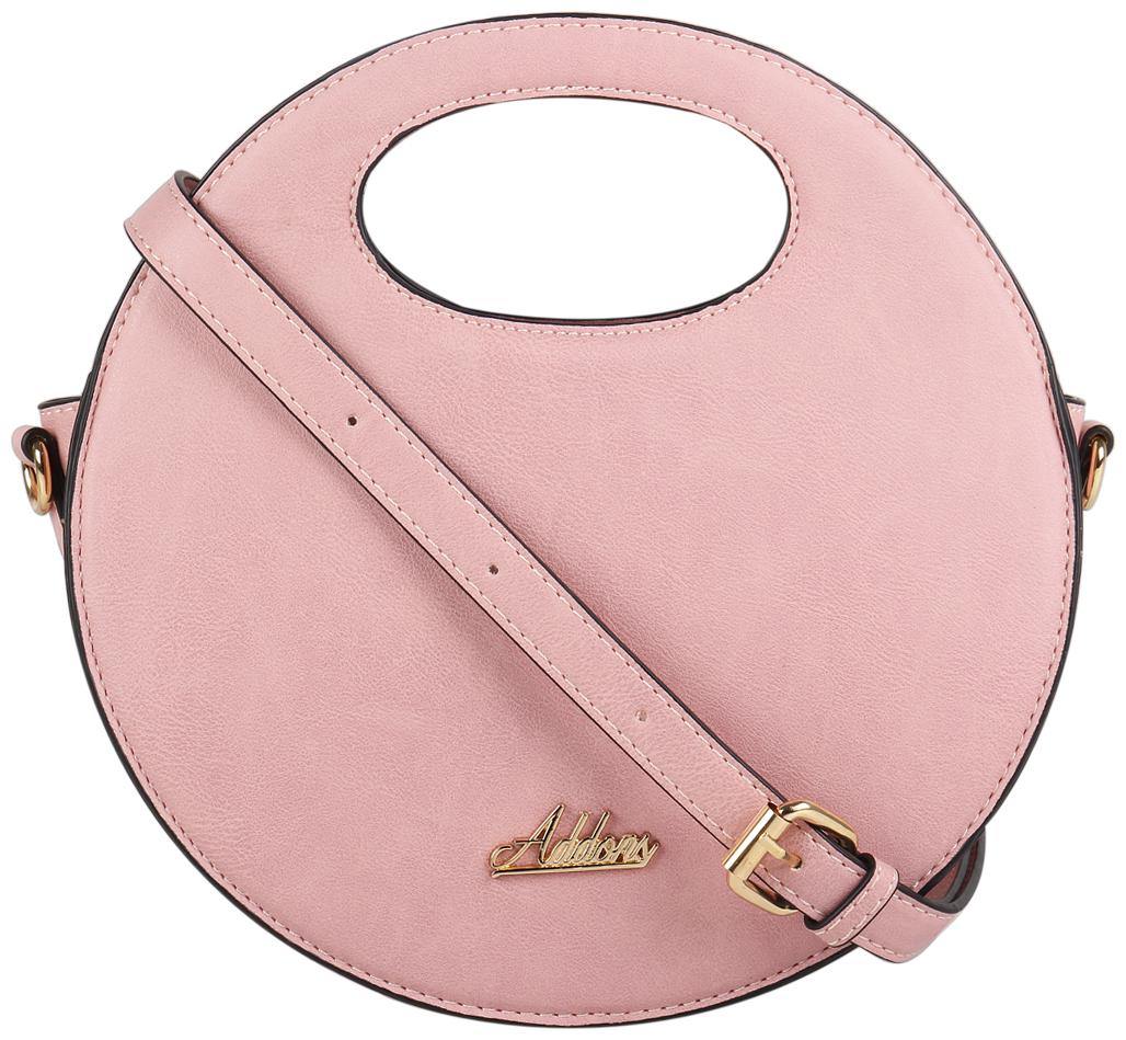 

Addons Pink PU Solid Sling Bag