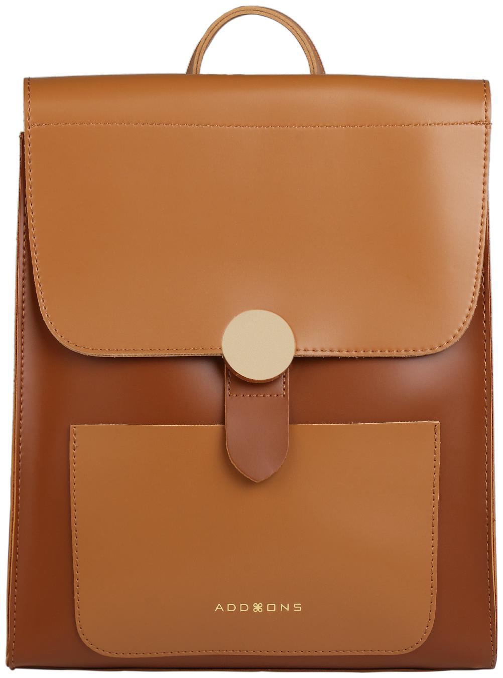 

Addons Brown PU Backpack