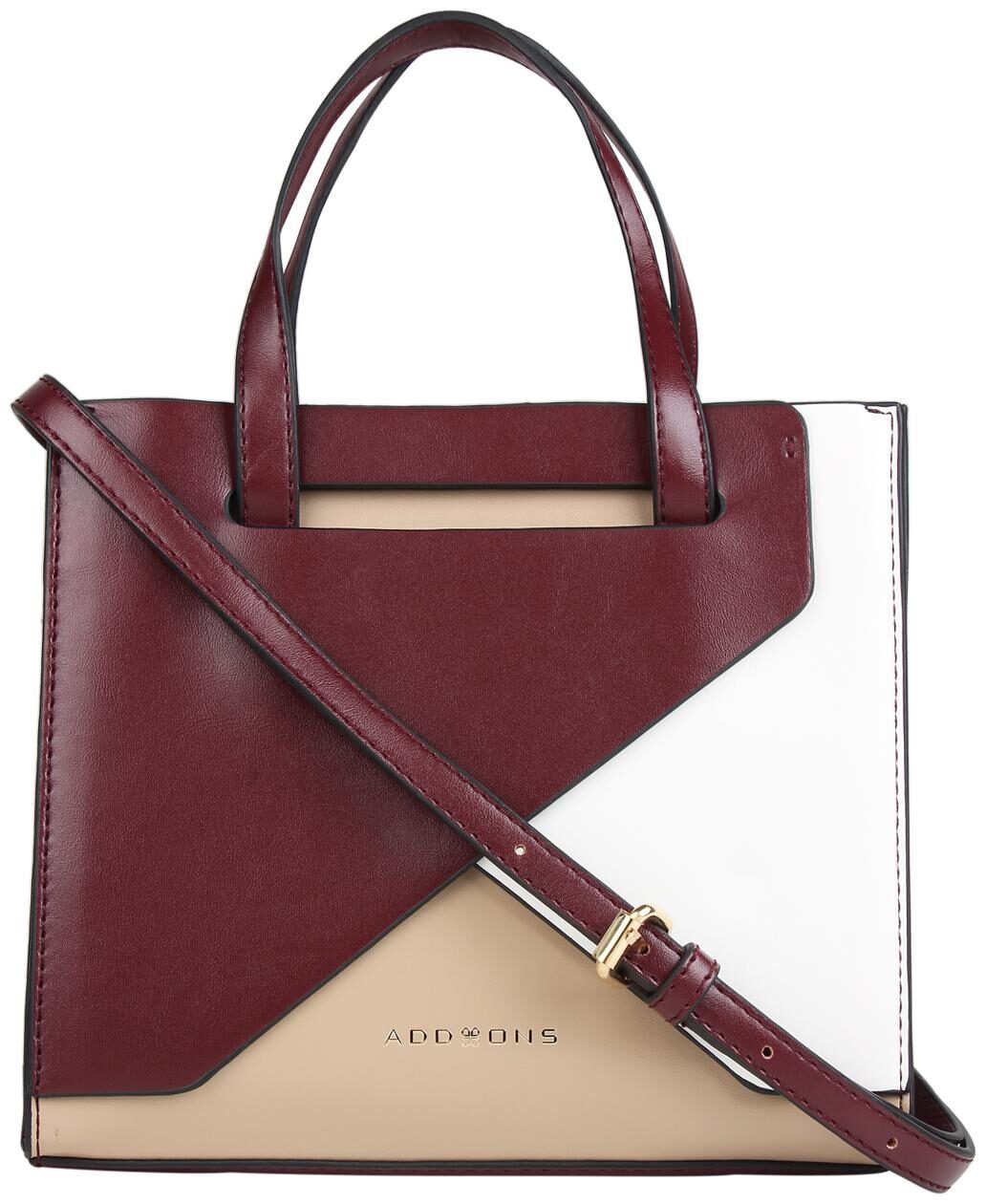 

Addons Maroon PU Handheld Bag