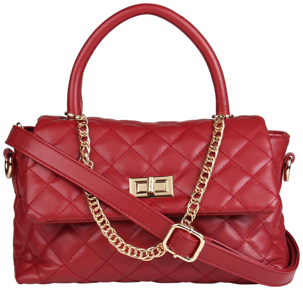 

Addons Maroon PU Satchel