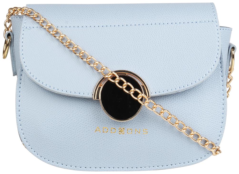 

Addons Blue PU Solid Sling Bag