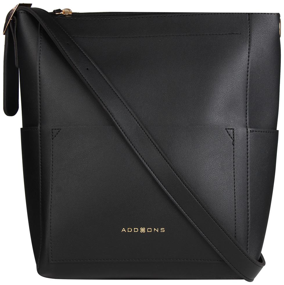 

Addons women s latesh stylish sleek black PU tote