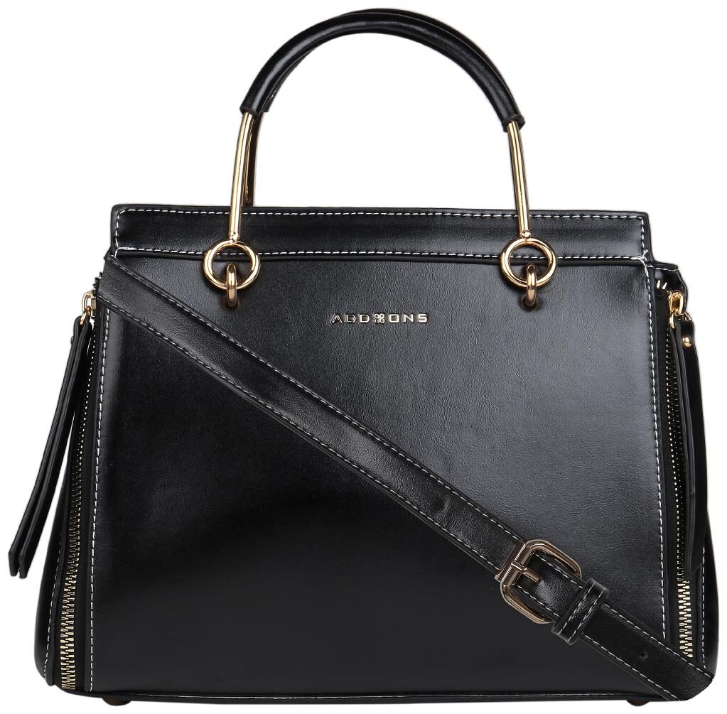 

Addons Black PU Satchel