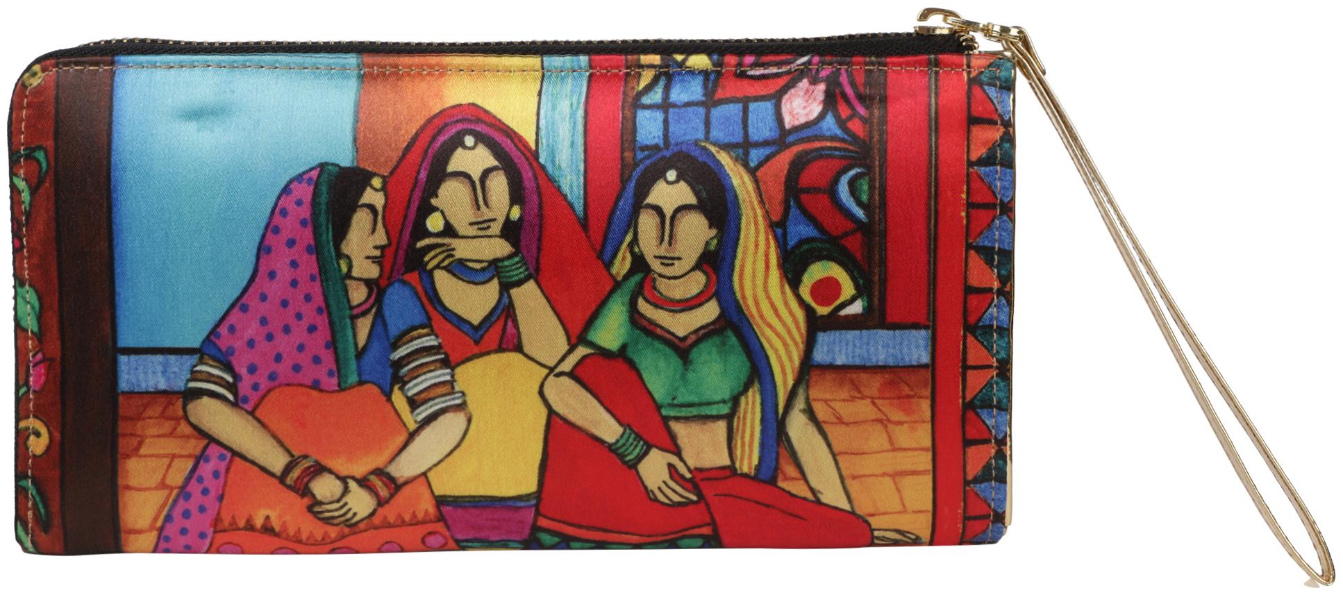 

ALL THINGS SUNDAR Women Multi Satin Wallet