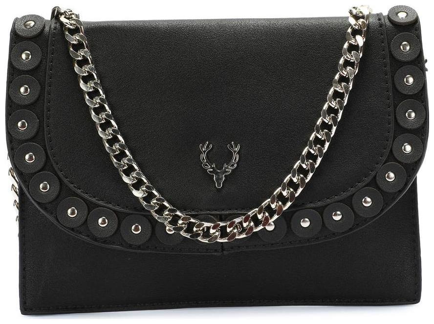 

Allen Solly Black PU Solid Sling Bag