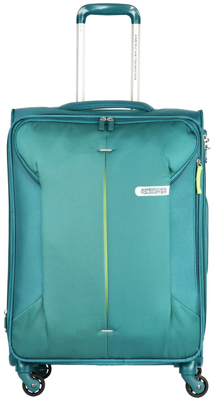 

American Tourister Medium Size Soft Luggage Bag ( Green 4 Wheels )